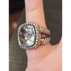 David Yurman Large Moonlight Prasiolite Series Sterling Silver Ring
