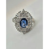 Natural Sapphire 1.02ctw With 1.01ctw Diamond Accents In Platinum
