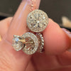 2ct Natural Diamond Studs With 1/2ct Enhancers In 14kt White Gold Friction Back Earrings.