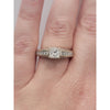 Princess Cut Natural Diamond (SI1/F) Ring .75ct Center Stone & 1.29ct Accent Diamonds In 14kt White Gold Weighing 6.1g