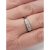 Estate Natural 1.01ctw Diamond VS1/E-F Band 5 Emerald Cut Stones In Platinum