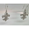 10kt Gold Fleur-de-lis Earrings With .25ctw Diamonds Weighing 4.72g