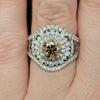 Le Vian 1.05ctw Chocolate & 1ctw White Diamond Ring In Platinum