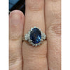 Natural Ceylon 4.14ctw Sapphire Ring With .47ctw Diamond Accents In Platinum Weighing 7.97g Includes GIA Report