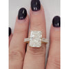LAB 9.01ct Radiant Diamond (E/VVS2) Ring With 1.5ct Accents Diamonds Inculudes IGI Report