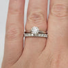 Leo .70ct Diamond (I1/H) Ring With .33ct Diamond Band In 14kt White Gold