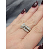 Natural .5ct Marquise Cut Diamond With .3ct Accents Diamonds Has Matching Band With .15ct Diamonds In 14kt White Gold Ring