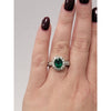 Natural 2ctw Oval Emerald & .62ctw Diamond Ring In Platinum Ring Weighs 11.44g