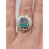 Natural 2.65ctw Boulder Black Opal Ring With .60ctw Diamond Accents In Platinum