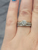 Natural .90ct Center Diamond (SI1/I) In 18kt White Gold